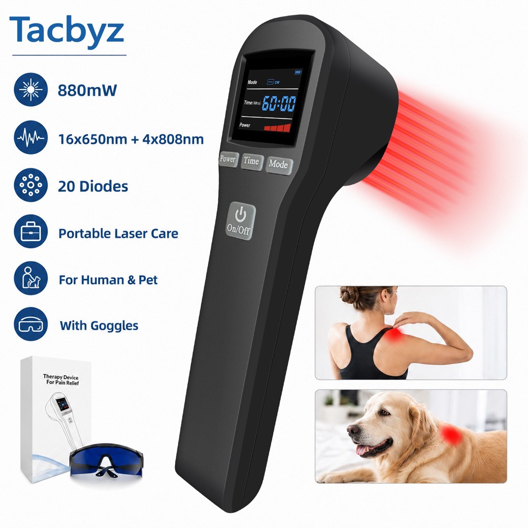 Red Light Therapy Device 880mW Laser Treatment for Muscle Soreness Joint Pain