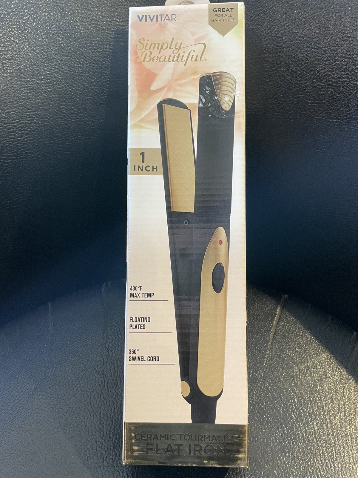 Vivitar Ceramic Tourmaline FLAT IRON -Floating Plates, 360 Swivel Cord 430F New