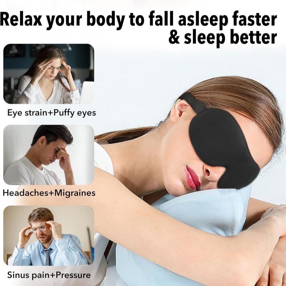 3D Sleep Mask Blindfold Sleeping Aid Soft Memory Foam Eye mask for Sleeping Trav