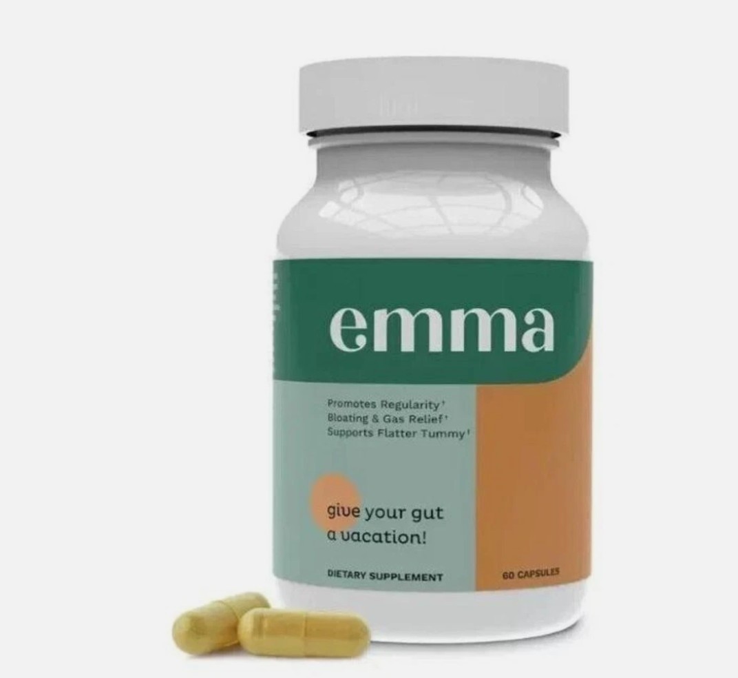 2 Pack Emma Gut Health Supplement 120 Capsules for Bloating Relief & Leaky Gut