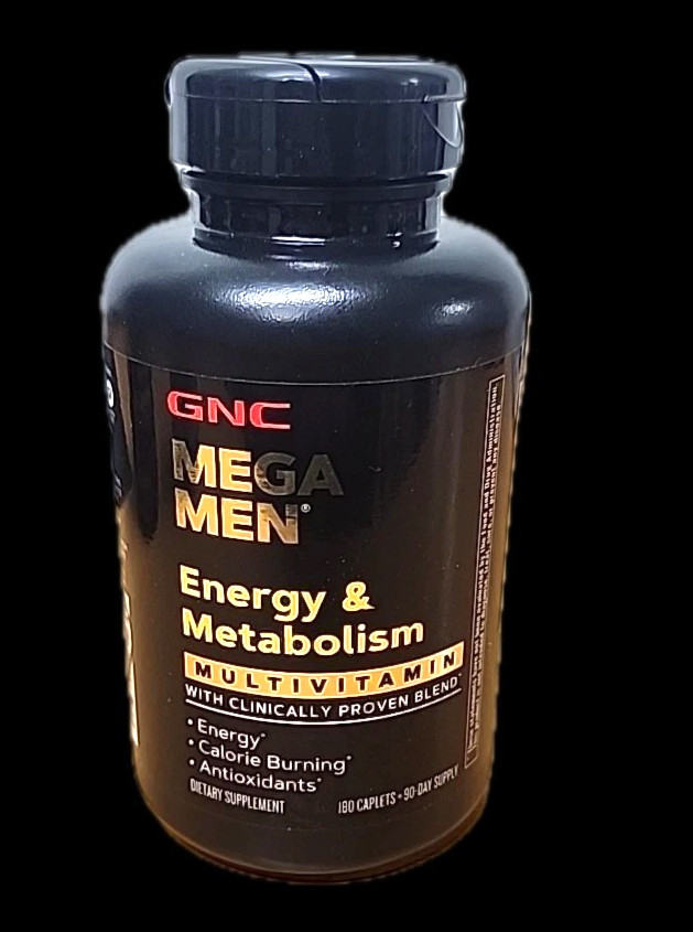 GNC Mega Men MultiVitamin Energy and Metabolism Mental Focus 180 Tablets