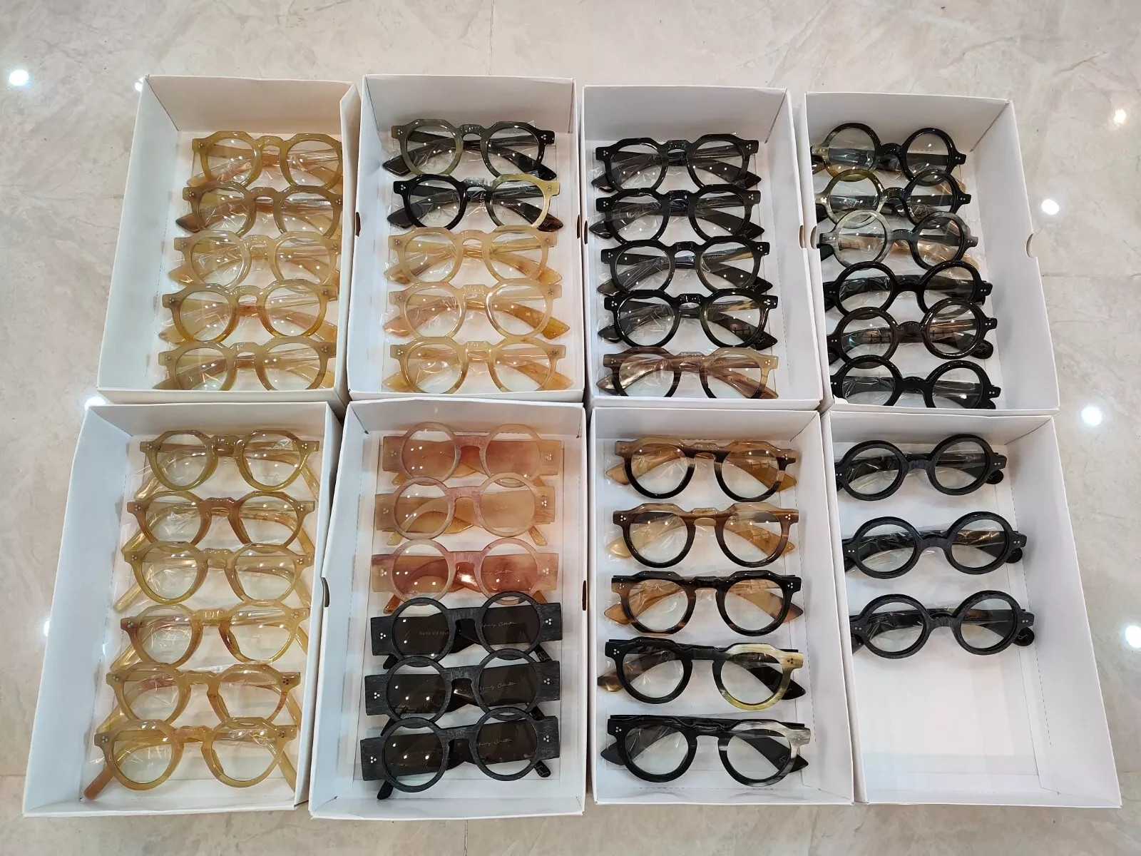 Men Eyewear Vintage Square Unqiue Handmade Horn Reading Glasses Eyeglass Frames