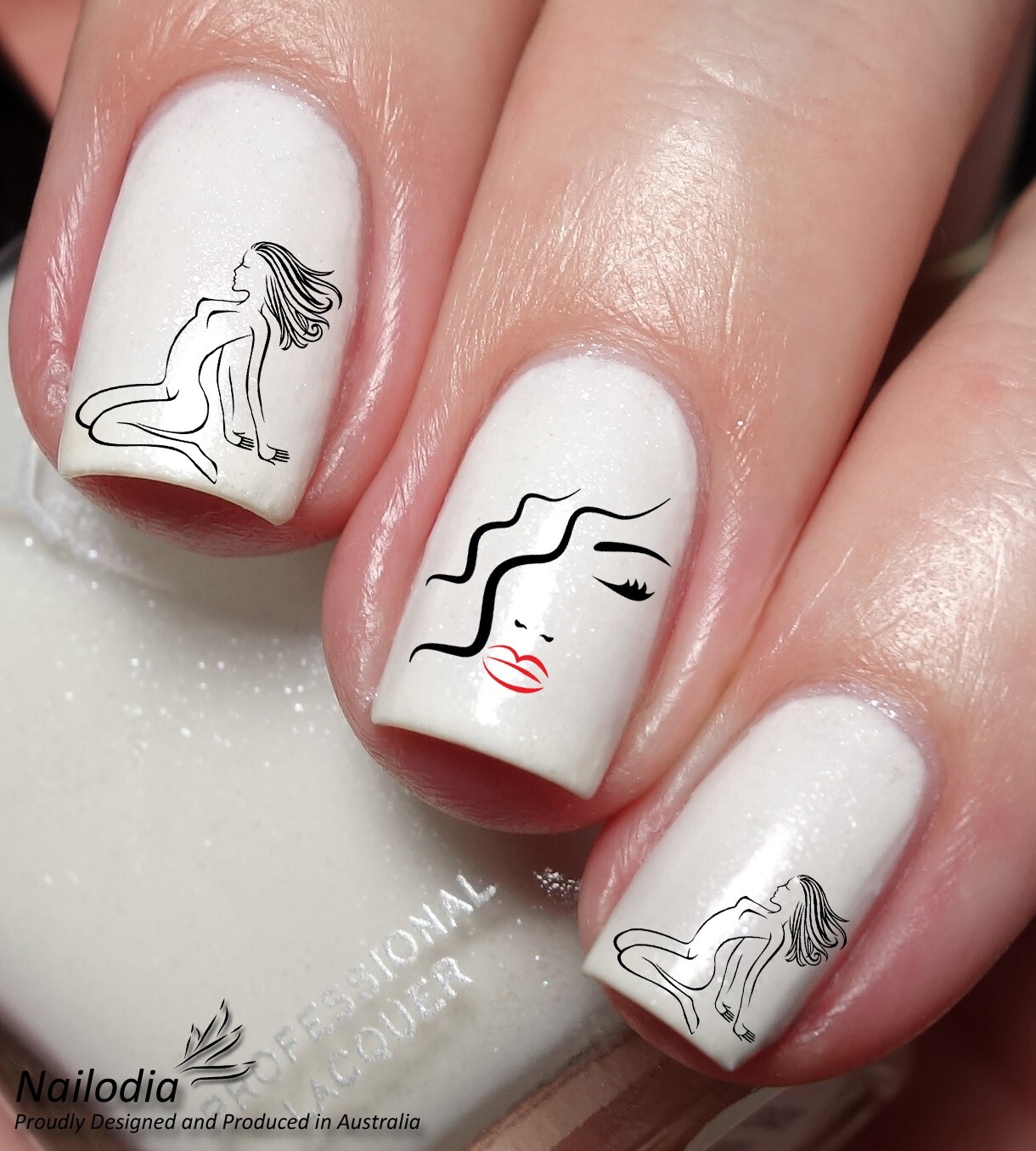 Hot & Sexy Girl Nail Art Decal Sticker Water Transfer Slider