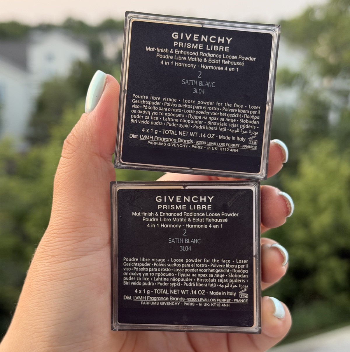 Set of OG Formula Givenchy Prisme Libre 4 in 1 Loose Powder in 02 Satin Blanc
