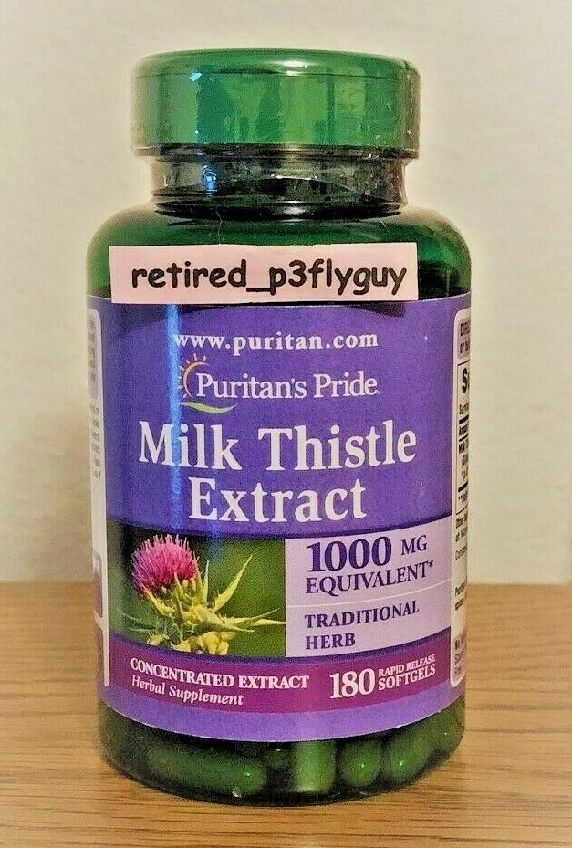 Milk Thistle Extract 1000mg Antioxidant Anti-Inflammatory 180 Softgels