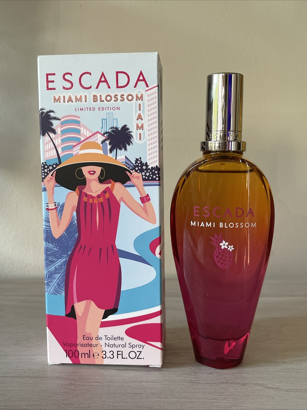 Escada Miami Blossom Limited Edition EDT 3.3oz(100ml) spray for women Open Box