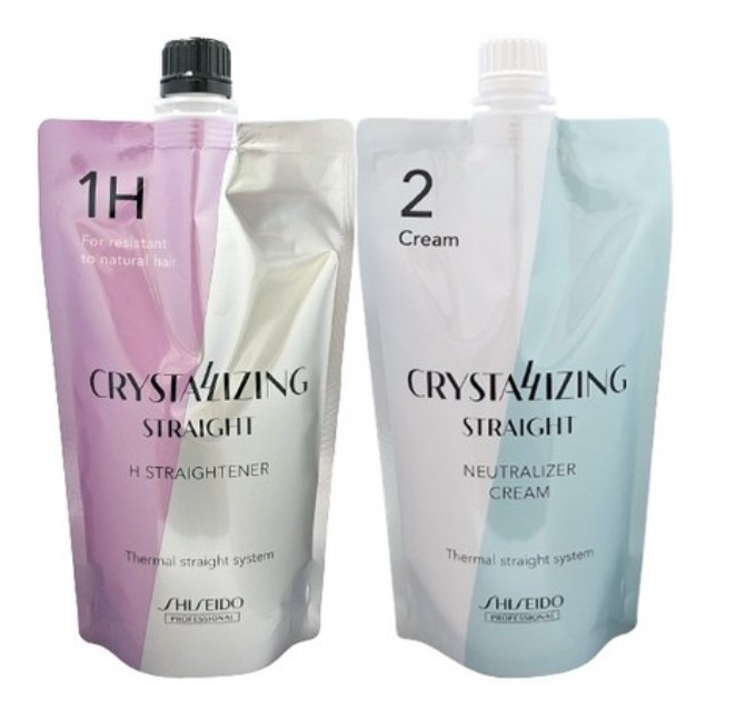 Shiseido Crystallizing Straight Hair Set Straightener & Neutralizer (H1+2) 400g