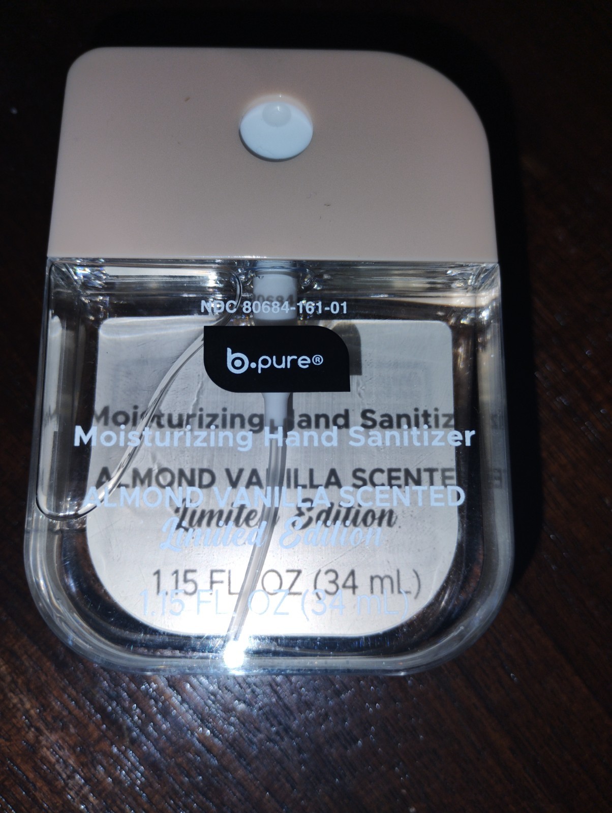 b pure moisturizing hand sanitizer almond vanilla scented limited edition
