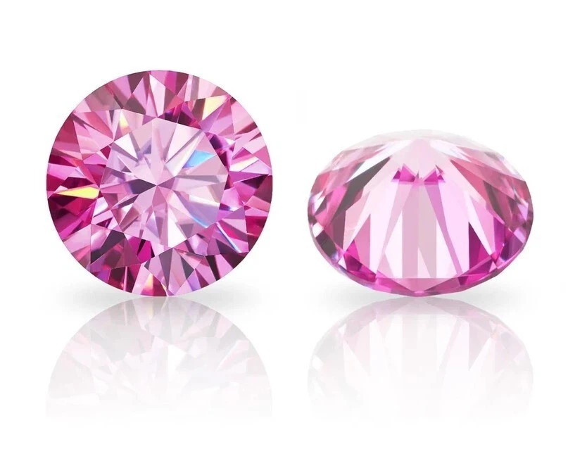 8.00 Ct Lab Grown Loose Diamond Round Cut Natural Pink Color VVS1 Certified