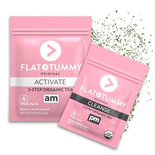 Flat Tummy Tea – 2-step 4 Week Program – Detox Tea to Boost Energy & Reduce B…