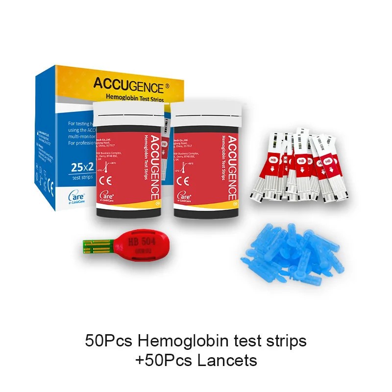 50PCS Test Strips for PM800 Meter 4-in-1 Ketone Hemoglobin Uric Acid Suger Test.