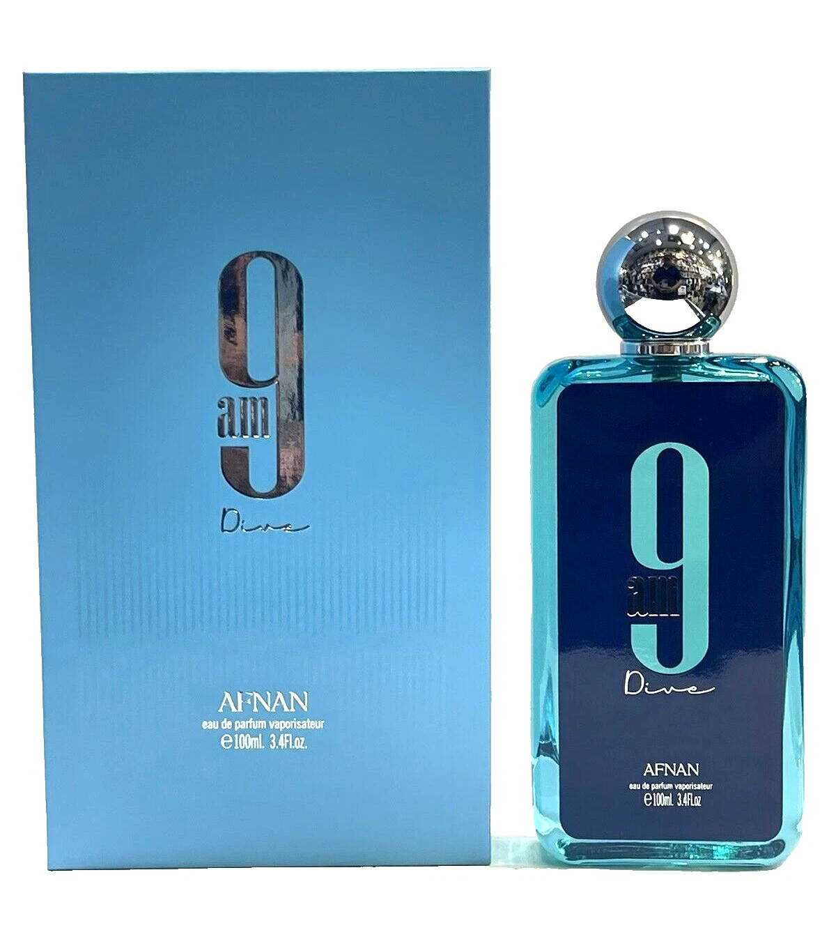9 am Dive by Afnan 3.4 oz EDP Cologne Unisex, 3.4 Oz / 100ml – New Sealed in Box