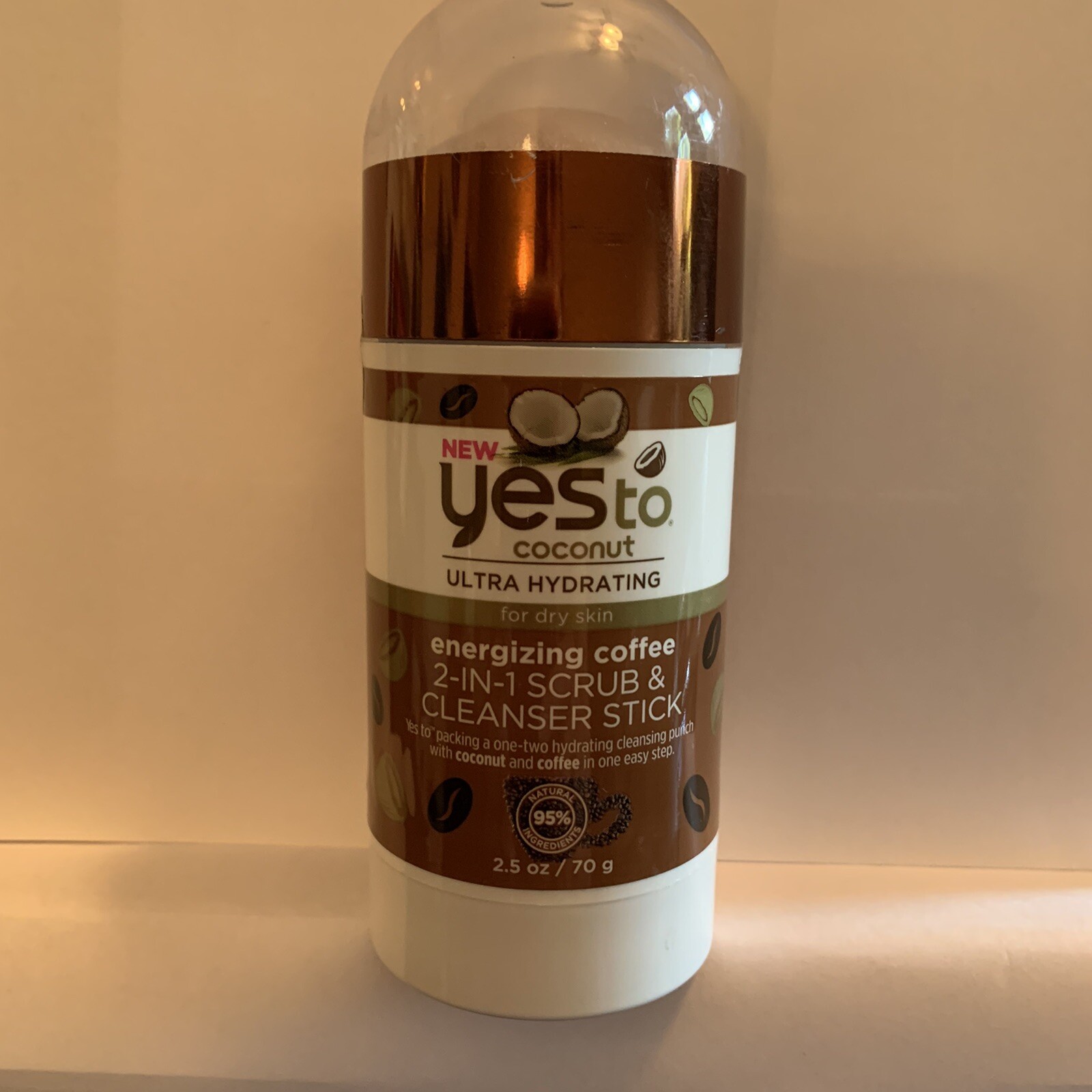 YES To Coconut Ultra Hydrating Energizing Coffee 2 In 1 Scrub & Cleanser Stick