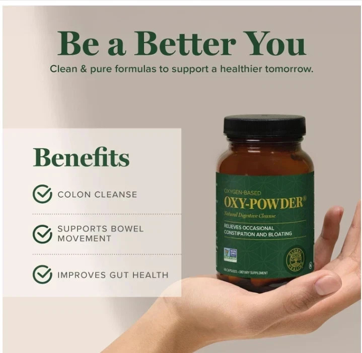 3pack Colon Oxy-Powder Cleanse 60 Caps Organic Constipation Relief Detox Support