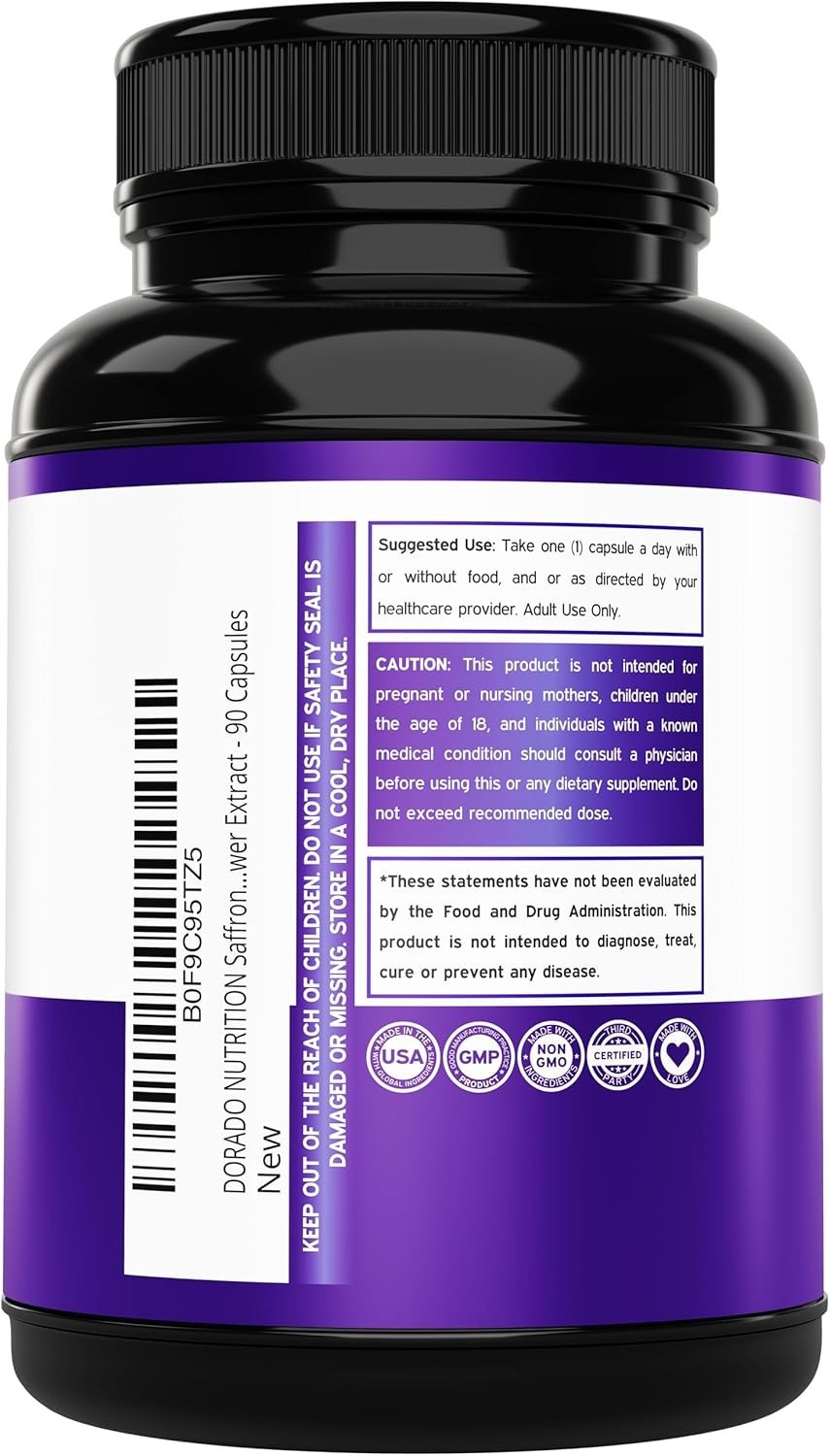 Saffron Supplements, 3 Month Supply, Pure 88.5Mg Saffron Extract for Women & Men