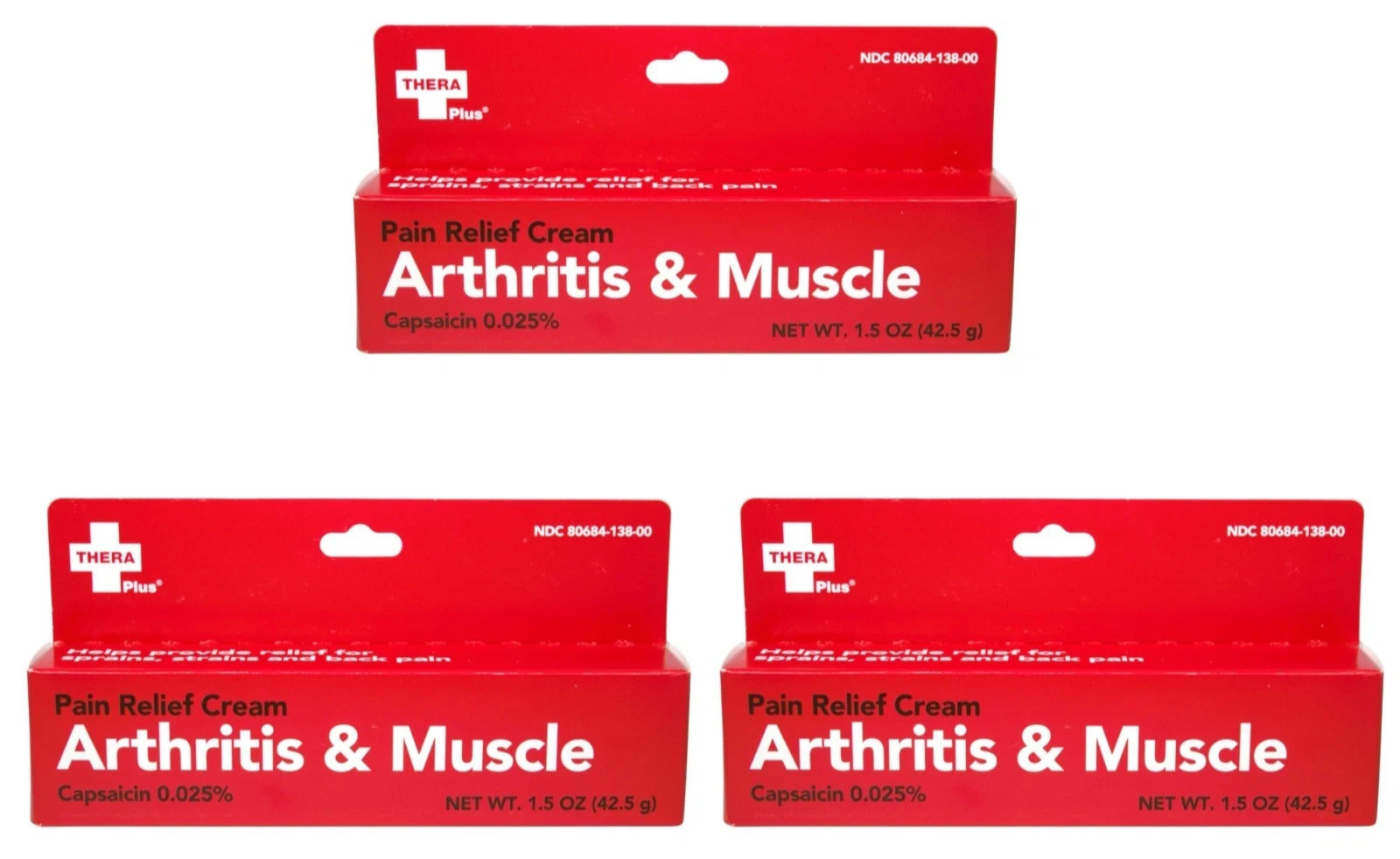 3X Thera Plus Extra Strength Arthritis Muscle Pain Relief Cream 0.025% Capsaicin
