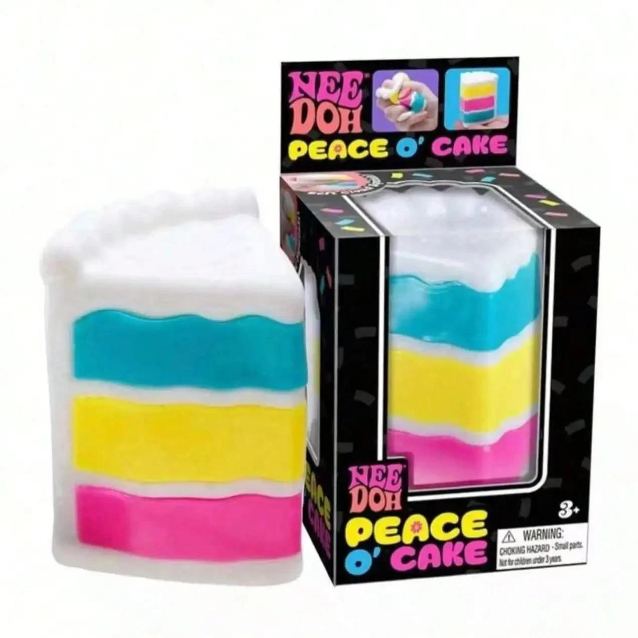Nee Doh Peace O’ Cake Sensory Squeeze Toy Stress Relief Fidget Toy Gifts