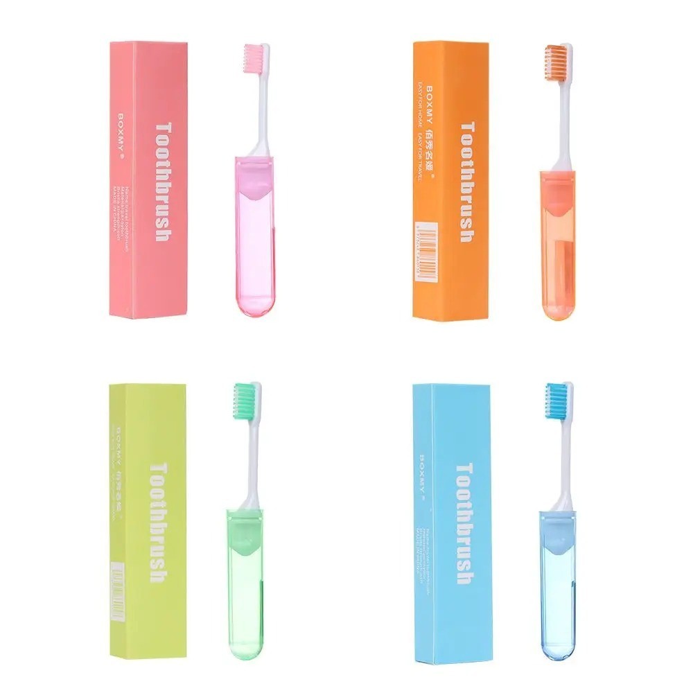 1Pc Random Color Folding Travel Toothbrush Soft Bristle Portable Camping , 1pc
