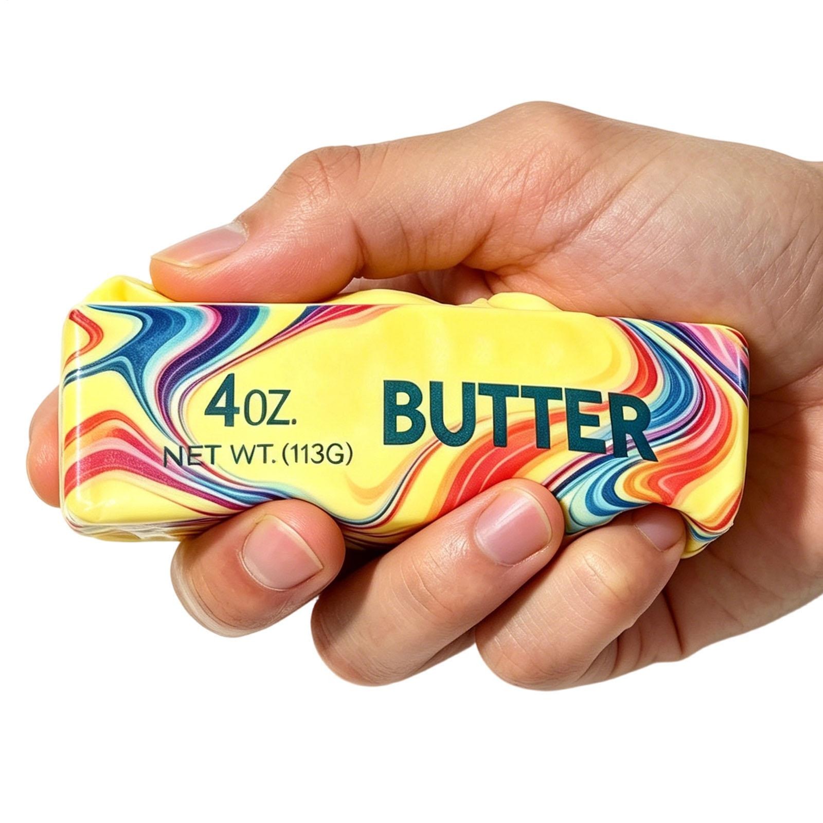 1pc Butter Stick Squishy Fidget Toy Soft Stress Relief ADHD Anxiety Squeeze Toy