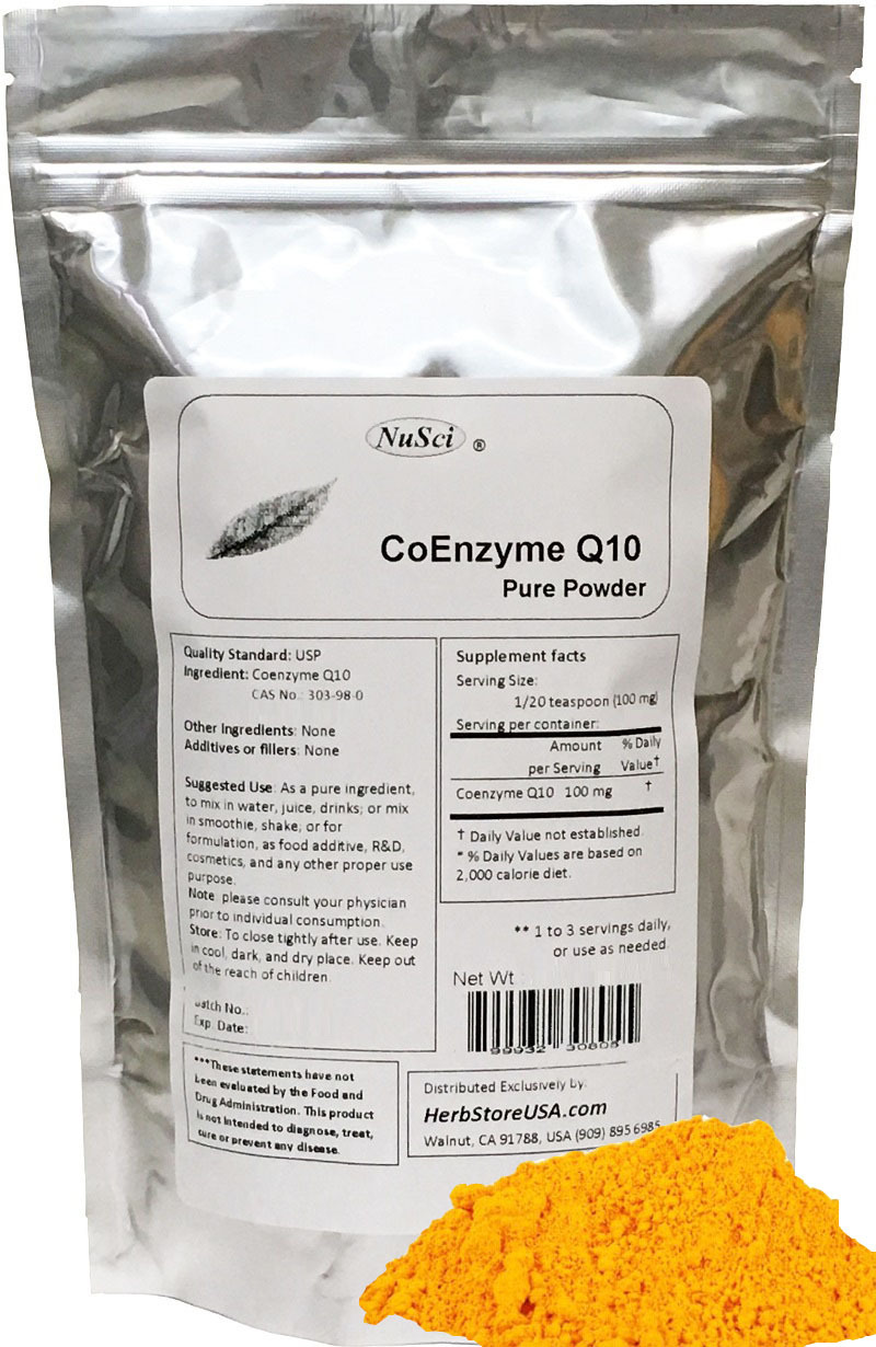 NuSci pure CoQ10 Coenzyme Q10 Powder 100g (3.52 oz) Heart Support anti-age