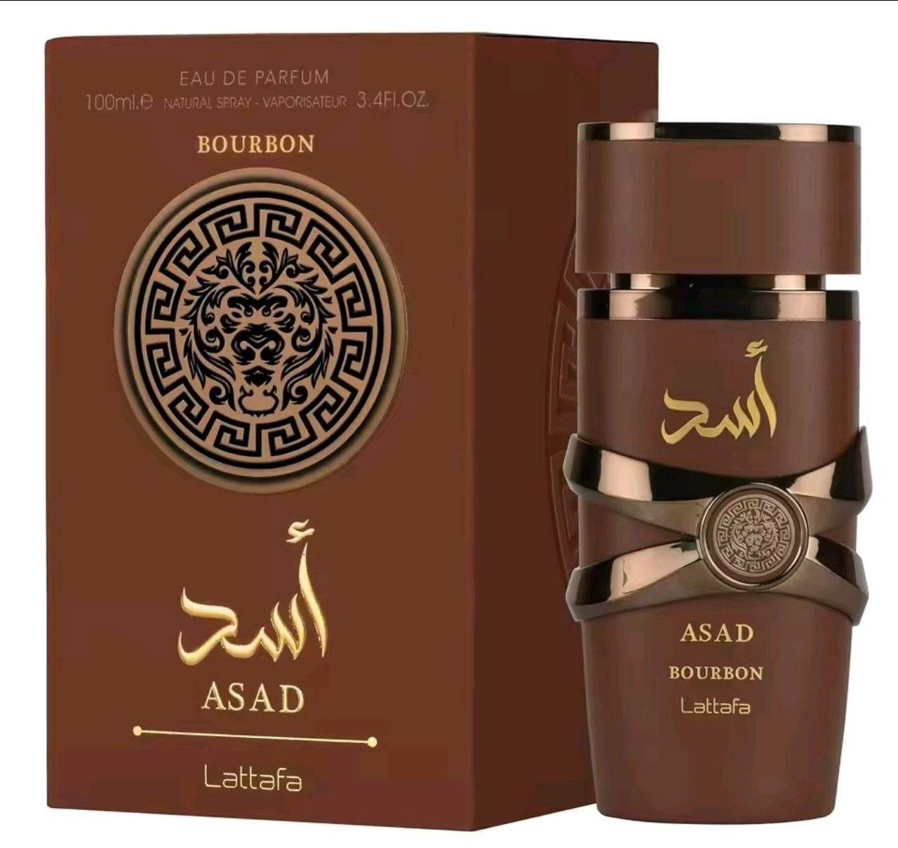 Lattafa Asad Bourbon Eau De Perfume Spray 3.4oz (100ml) Unisex New In Box Sealed