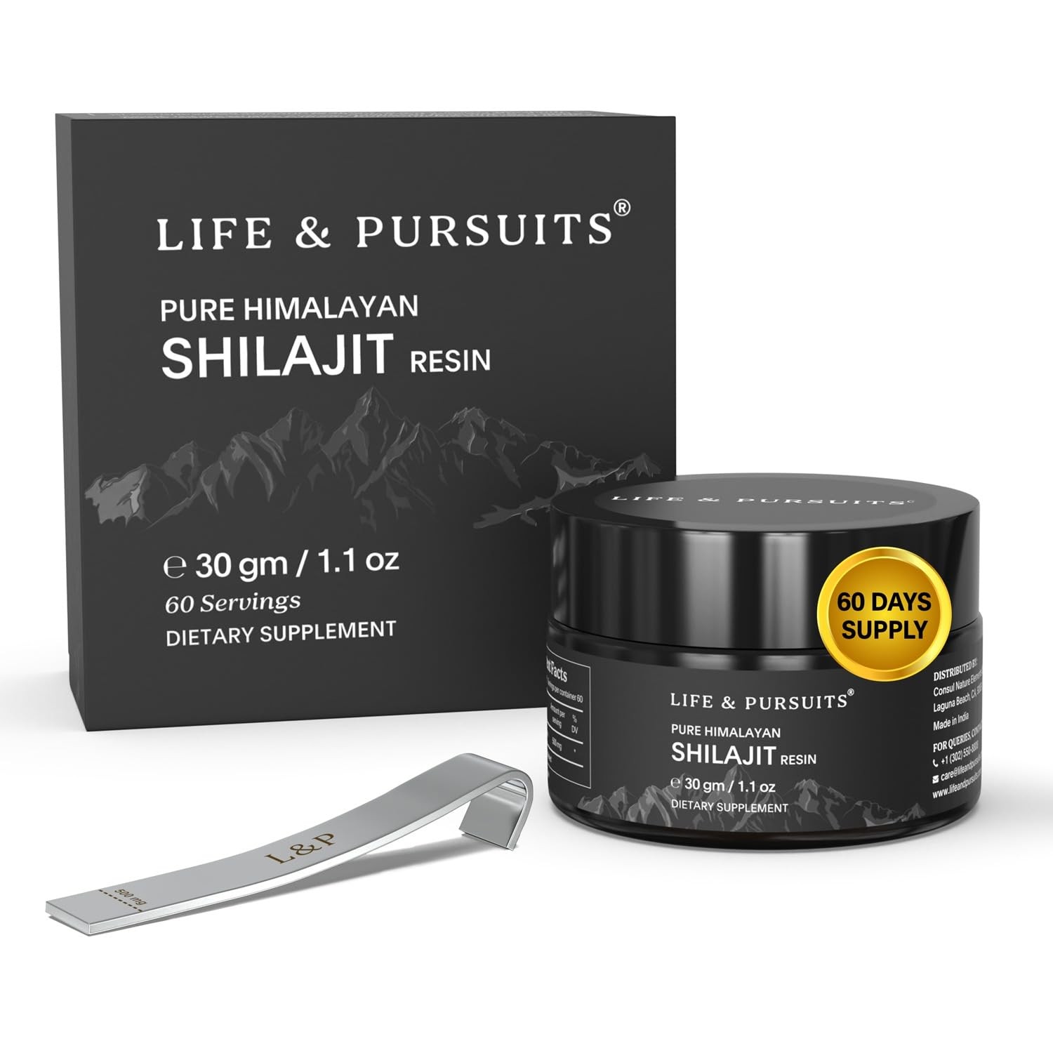 Life & Pursuits Pure Himalayan Shilajit Resin 30gm