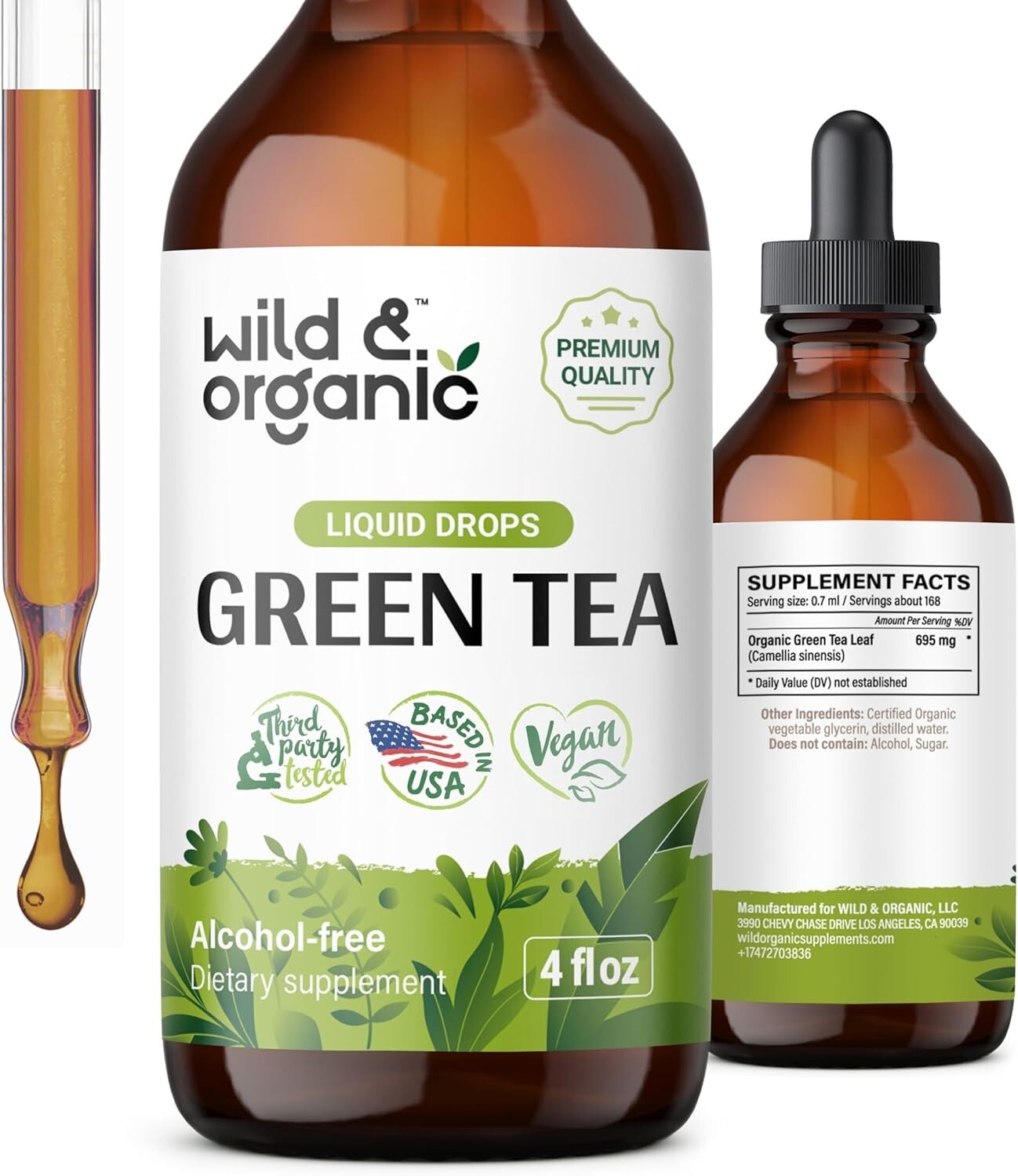 Green Tea Extract Liquid Drops – Antioxidant-Rich Green Tea Supplement -⭐️⭐️⭐️⭐