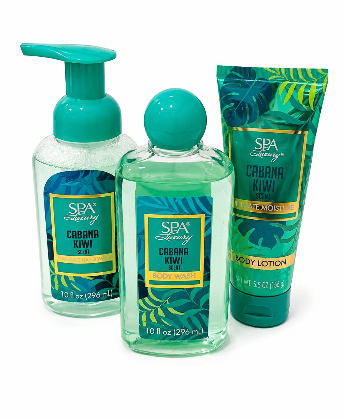 SPA Luxury Cabana Kiwi Bath Body Gift Set Lotion Wash Hand Soap 3 Pc New