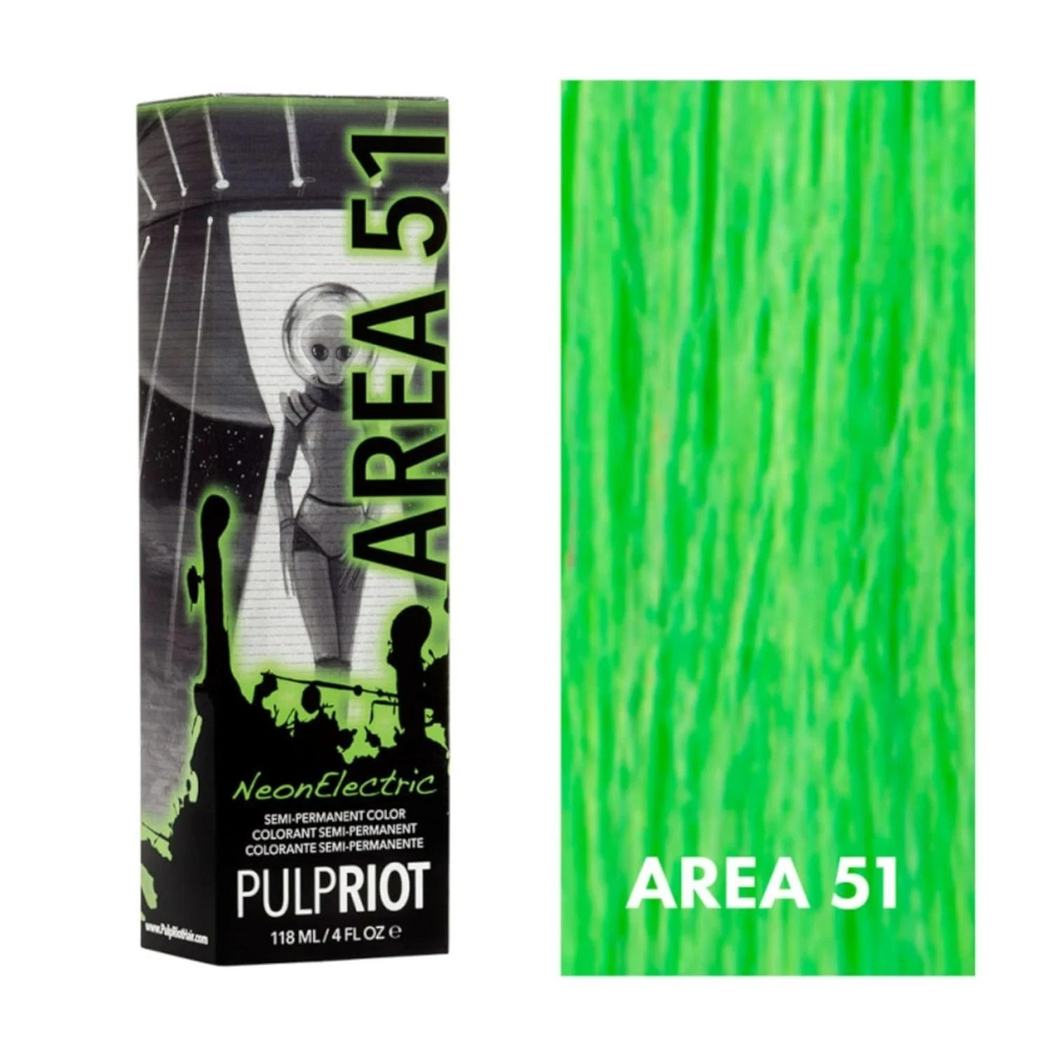 PULP RIOT Semi-Permanent Hair COLOR 4 OZ Area 51