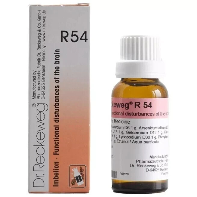 Dr. Reckeweg R54 Drops 22ml x 5 | Memory Focus Concentration Support |