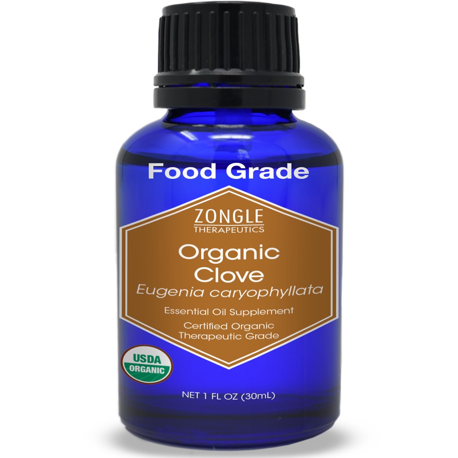 100% Pure Organic Clove Oil – Food Grade Essential Oil, 1 OZ – Natural Aromather