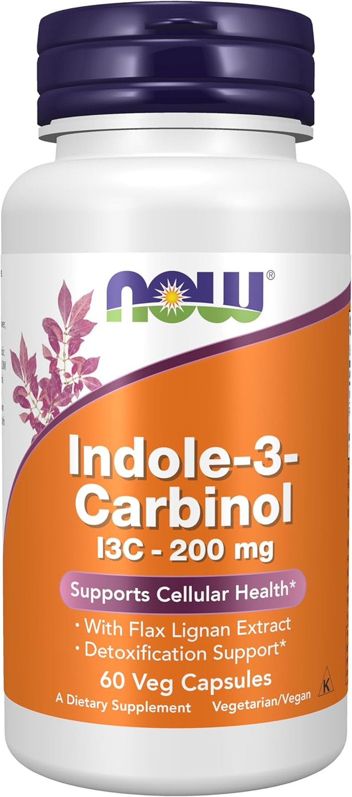 Supplements, Indole-3-Carbinol 200 Mg with Flax Lignan Extract, 60 Veg Capsules