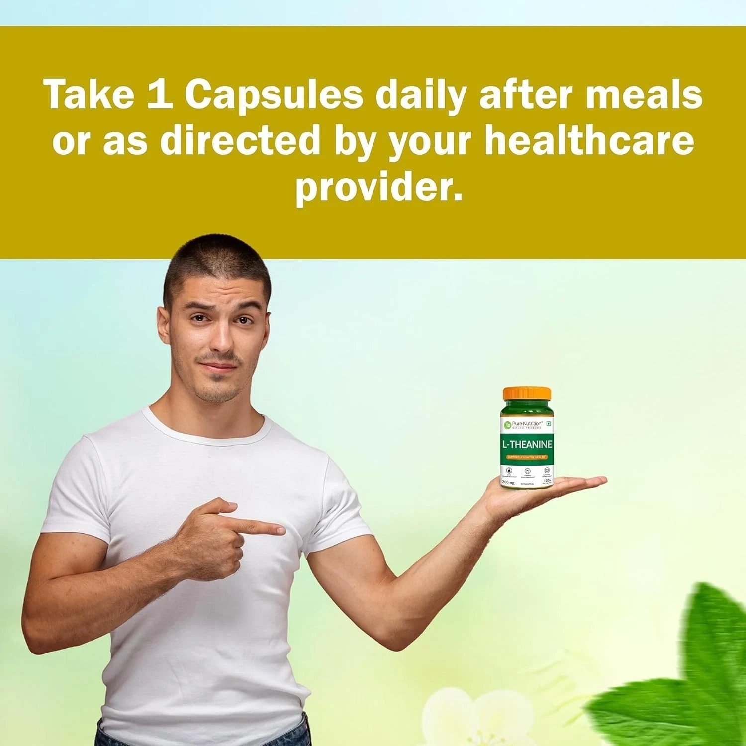 Pure Nutrition L-Theanine 200mg – 120 Veg Capsules