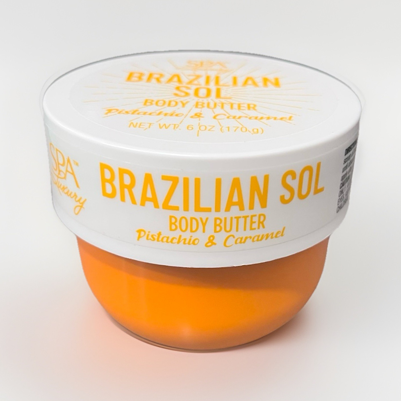 1 Spa Luxury Brazilian Sol Body Butter, Pistachio Caramel, 6 oz