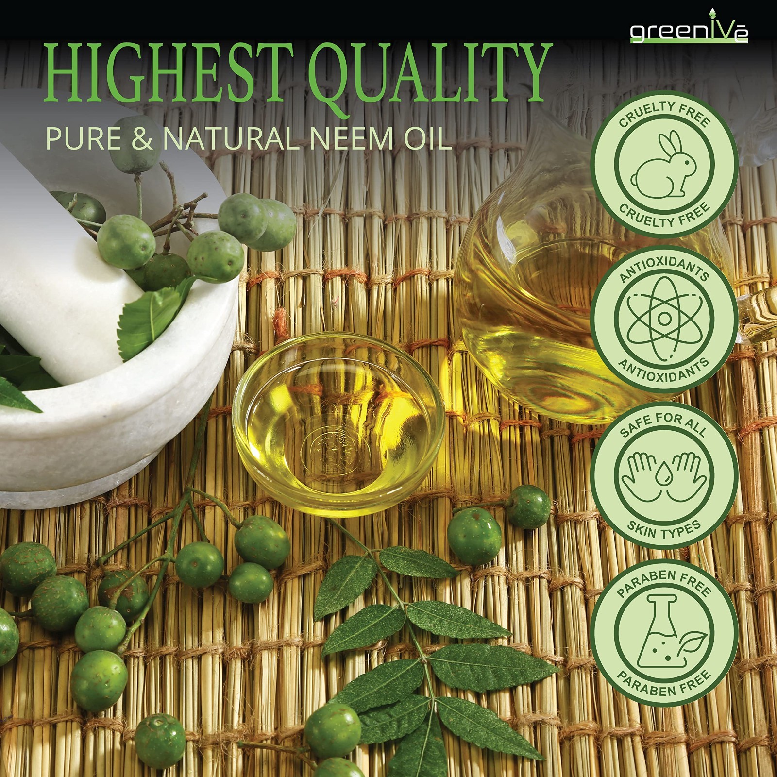 100% Pure Cold-Pressed Neem Oil – Organic, Natural, 16 oz for Gardening, Skin &