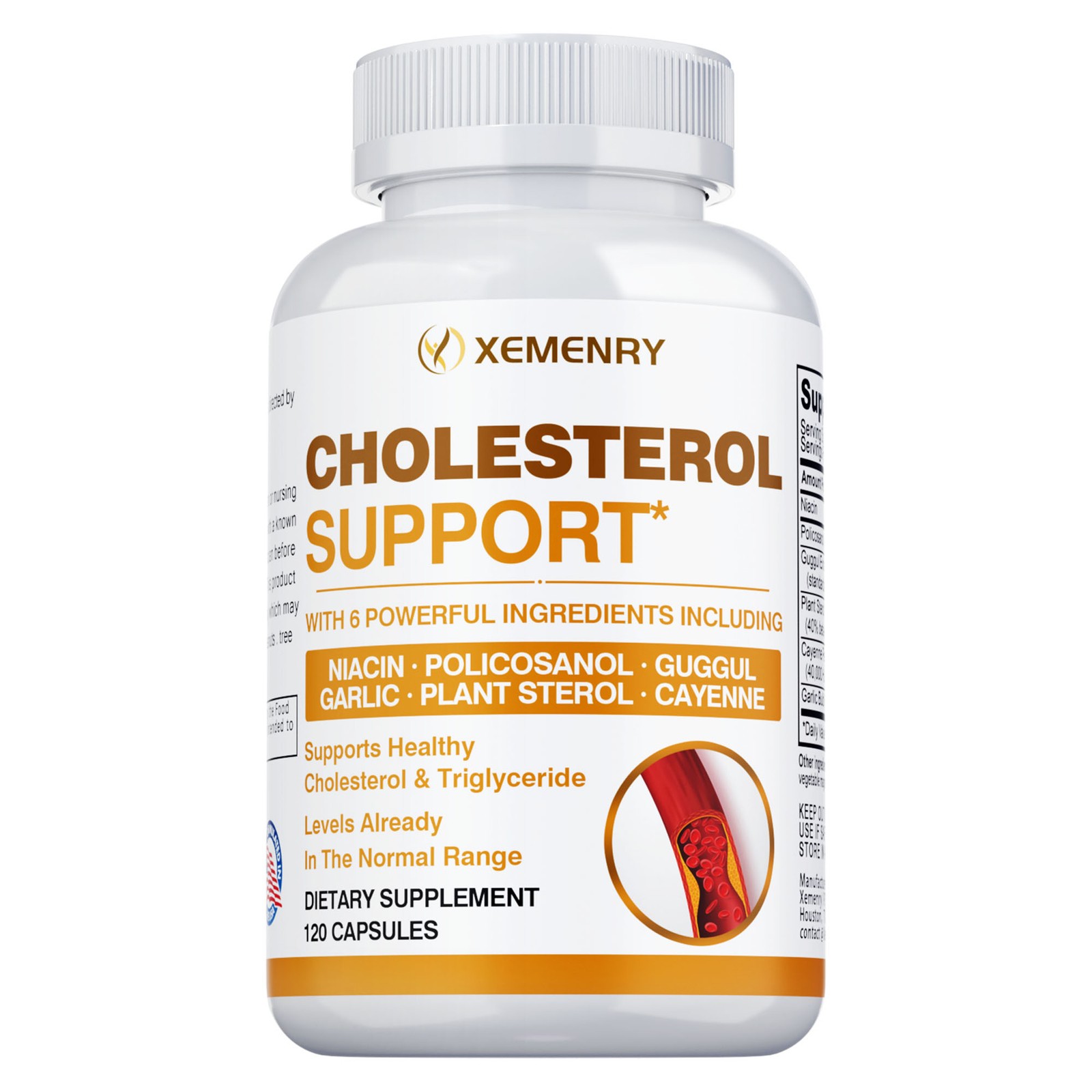 Cholesterol Support 660mg – Heart & Cardiovascular Health – Plant Sterol, Garlic