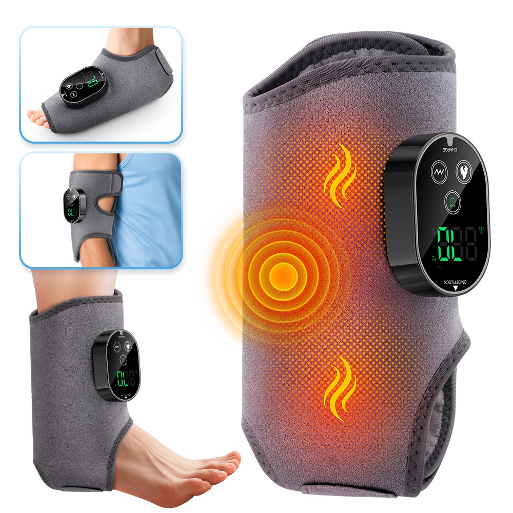 3000mAH Electric Foot Ankle Massager for Pain Relief Heating Vibration Therapy