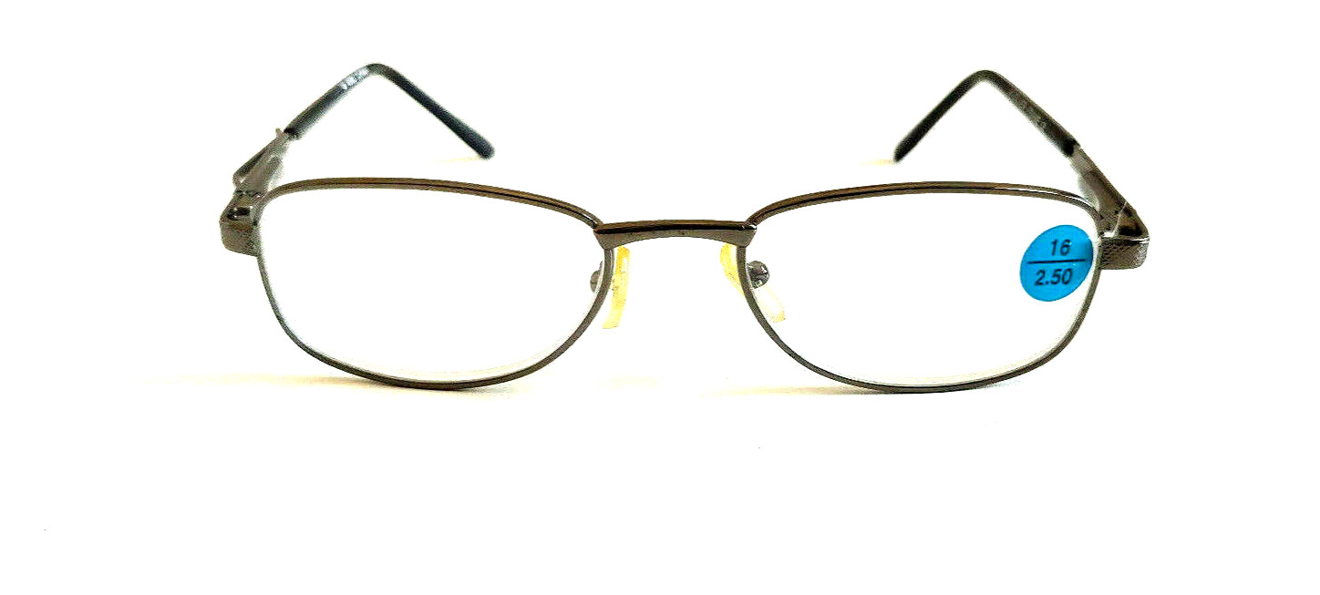 NWT Vintage 90’s Rectangle Metal Half Frame Reading Glasses +2.00 (D.Gun)