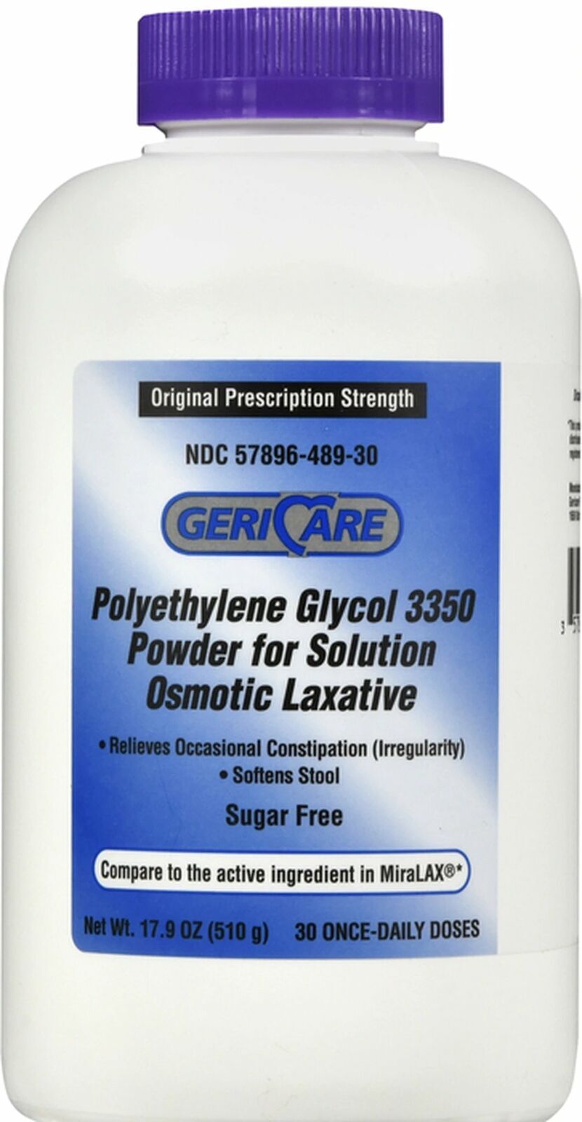 Gericare Polyethylene Glycol 3350 Powder 17gm Osmotic Laxative Solution 17.9oz