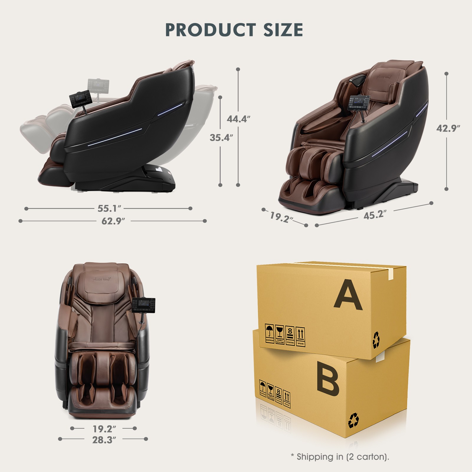 Full Body Zero Gravity Recline Massage Chair with Shiatsu, Heating, Foot Roller