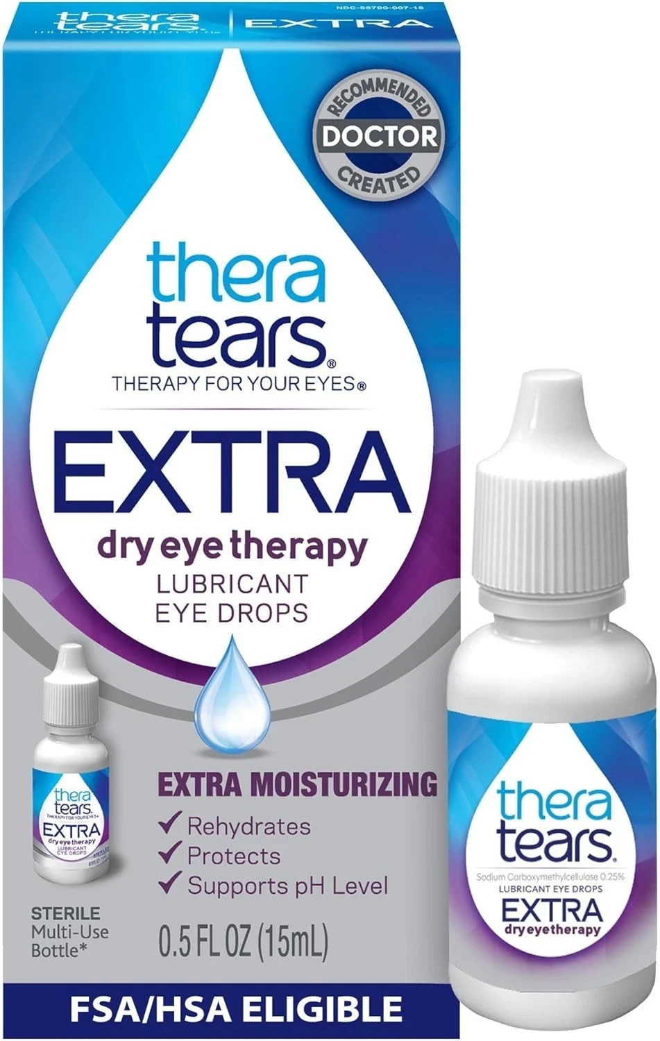 Thera Tears Dry Eye Therapy, Lubricant Eye Drops, Value Size 1 fl oz Exp 2027+