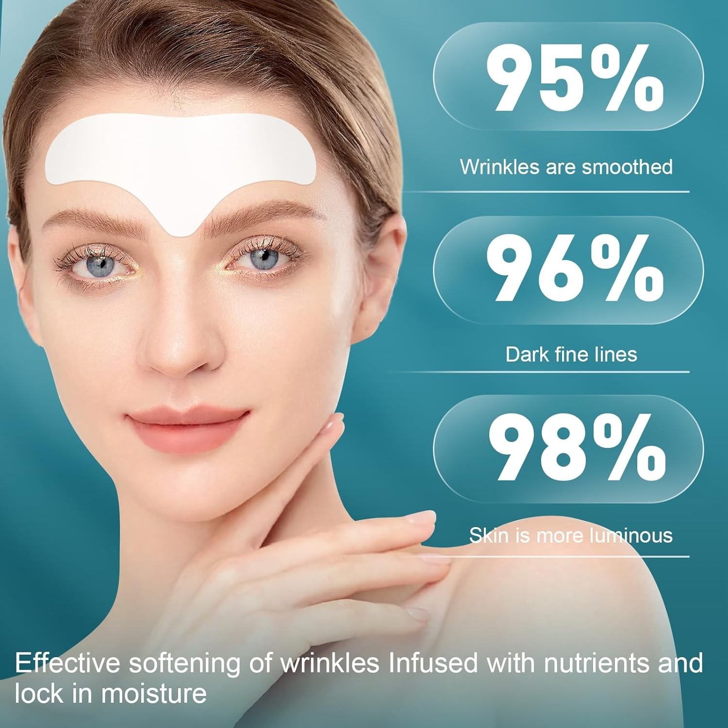 28 Pcs Forehead Wrinkle Patches – anti Wrinkle Facial Patches with Collagen and