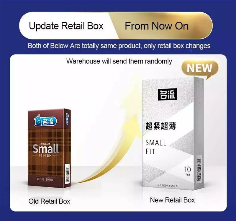 50PCS Small Size Ultra Thin Latex Condom for Men Sex Products Tight Condoms 45mm
