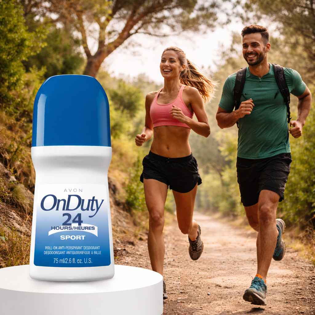Avon On Duty Sport 24 Hr Roll-On Antiperspirant Deodorant, 2.6 fl oz (Pack of 8)