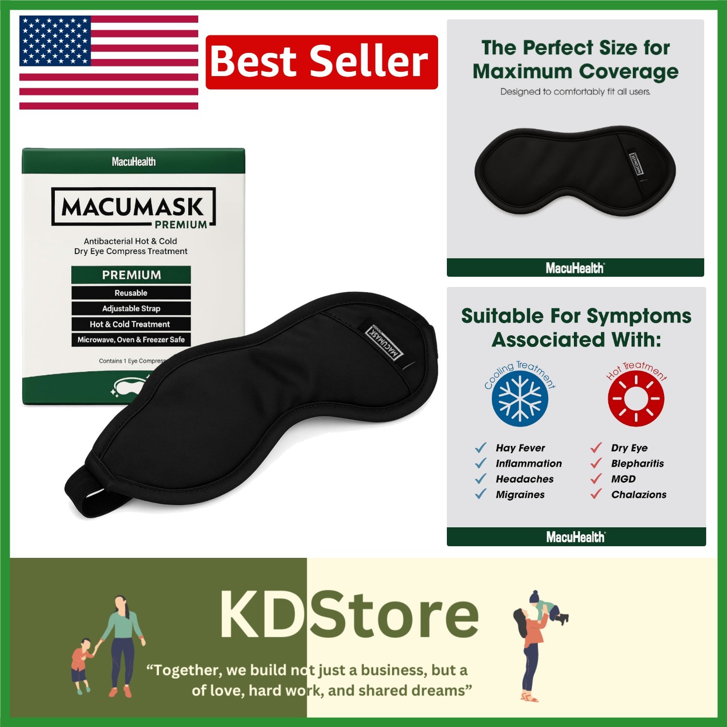 Travel-Friendly Eye Mask with Even Heat Distribution for Soothing Relief – 5.47″