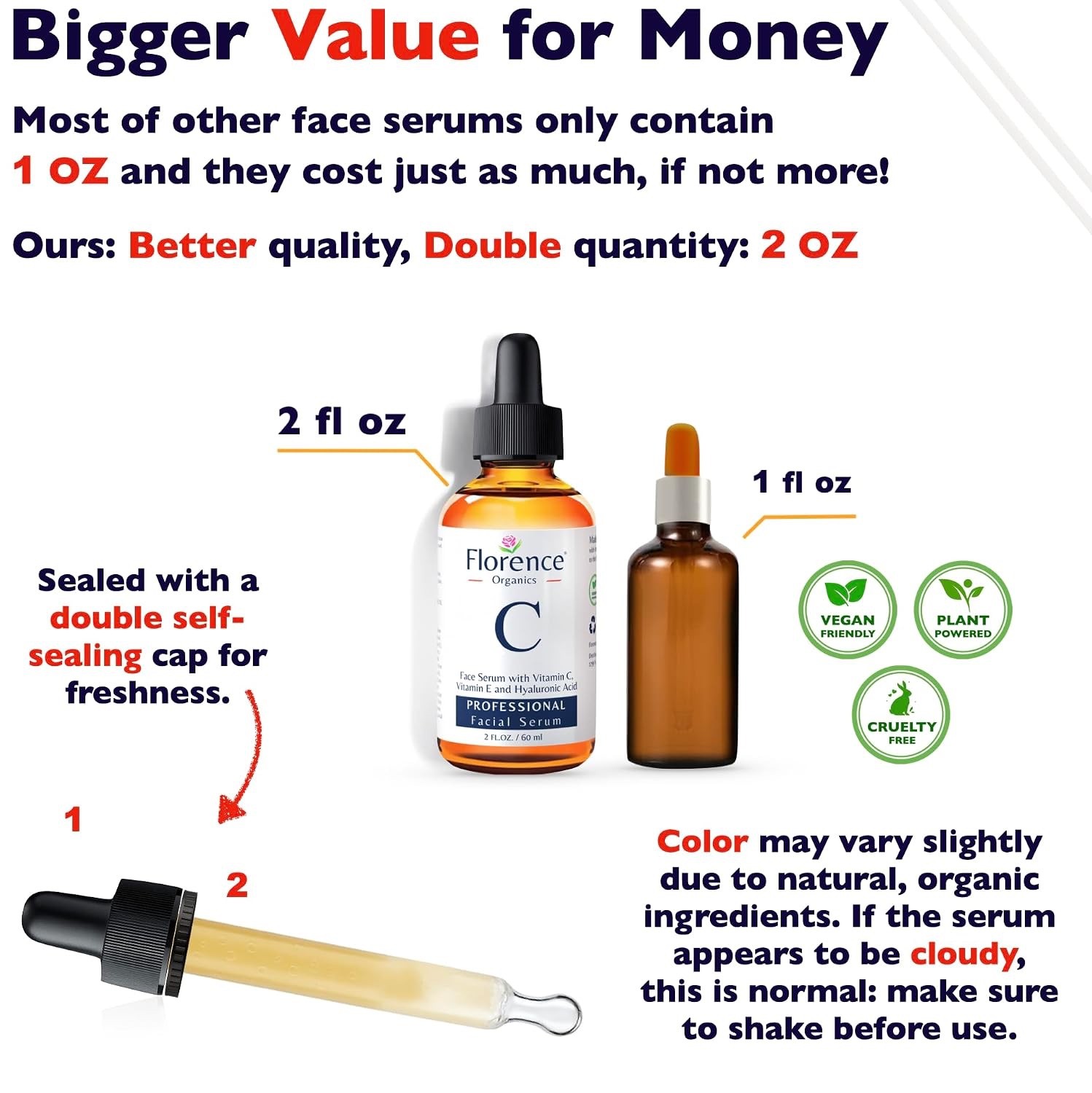 Vitamin C Serum For Face – Anti Aging Face Serum with Vitamin C, Hyaluronic Acid