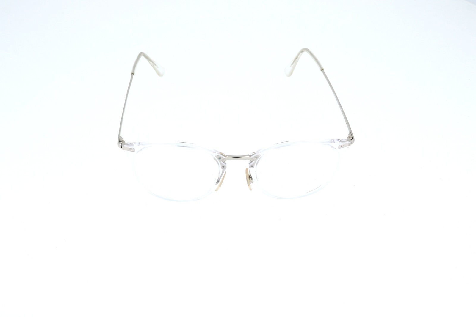 Ray-Ban RB 7140 2001 Polished Transparent Round Eyeglasses Frames 49-20-150 B:46