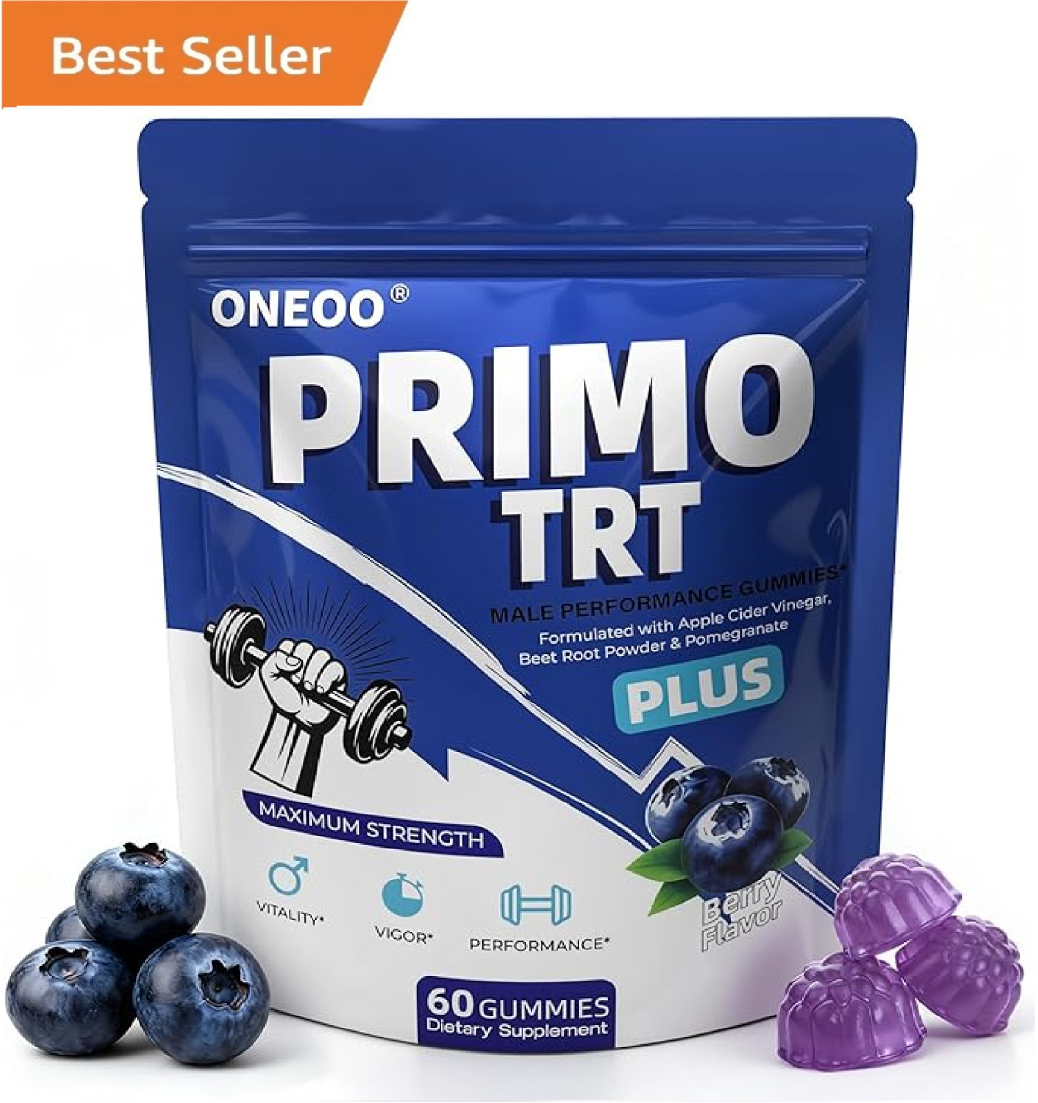 Primo TRT Gummies, Official Primo TRT Gummies for Men, Maximum Strength Energy S