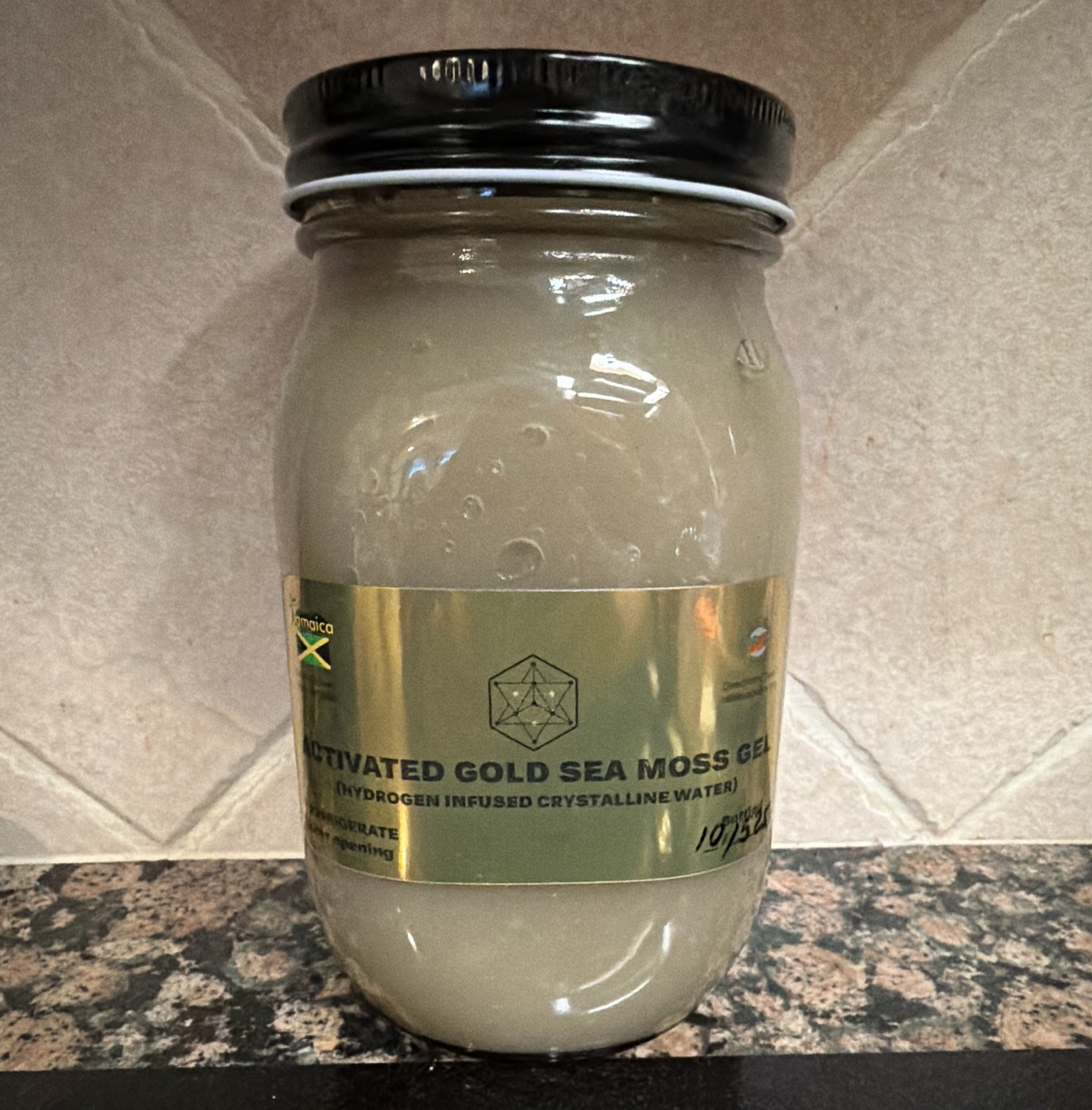 Jamaican Gold Sea Moss Gel, Hydrogen Infused Crystalline Water