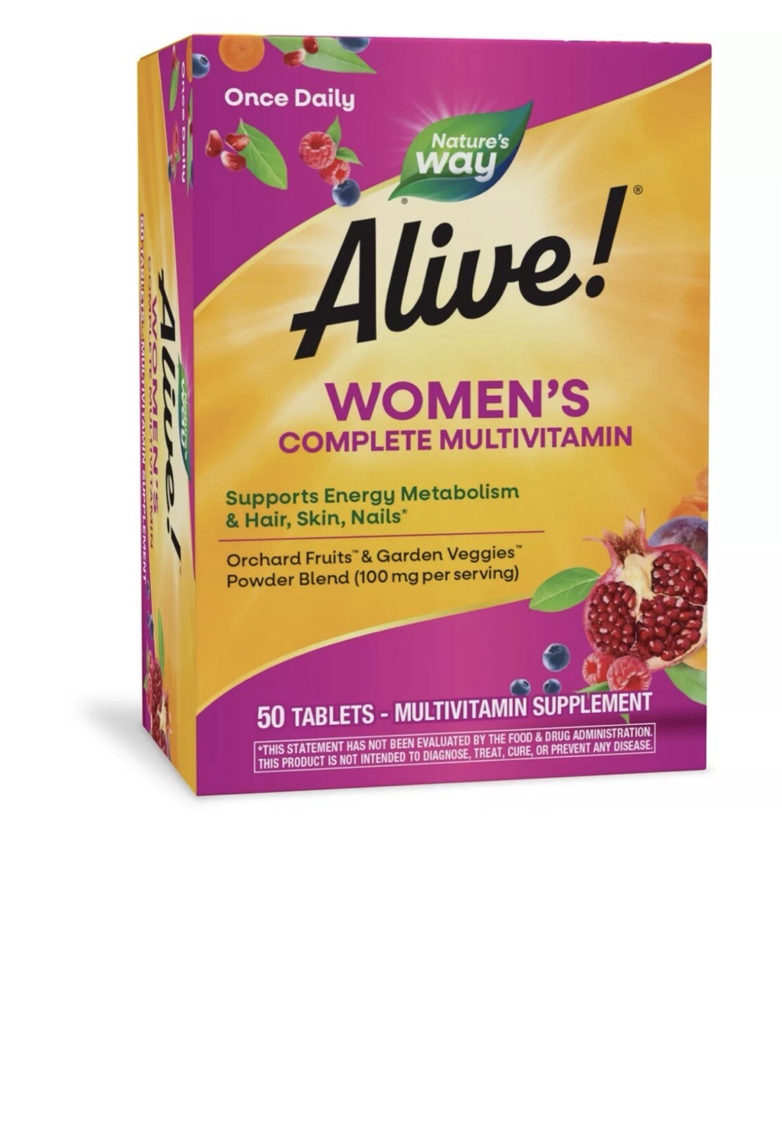 ALIVE MULTIVITAMIN WOMEN ENERGY TAB 50CT 02/2026